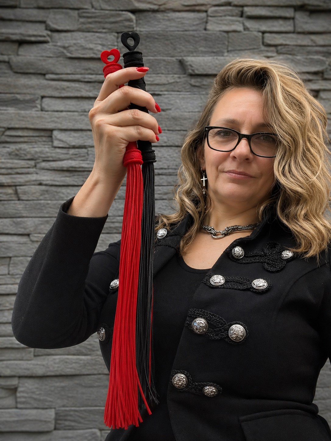 Silikon Flogger in rot