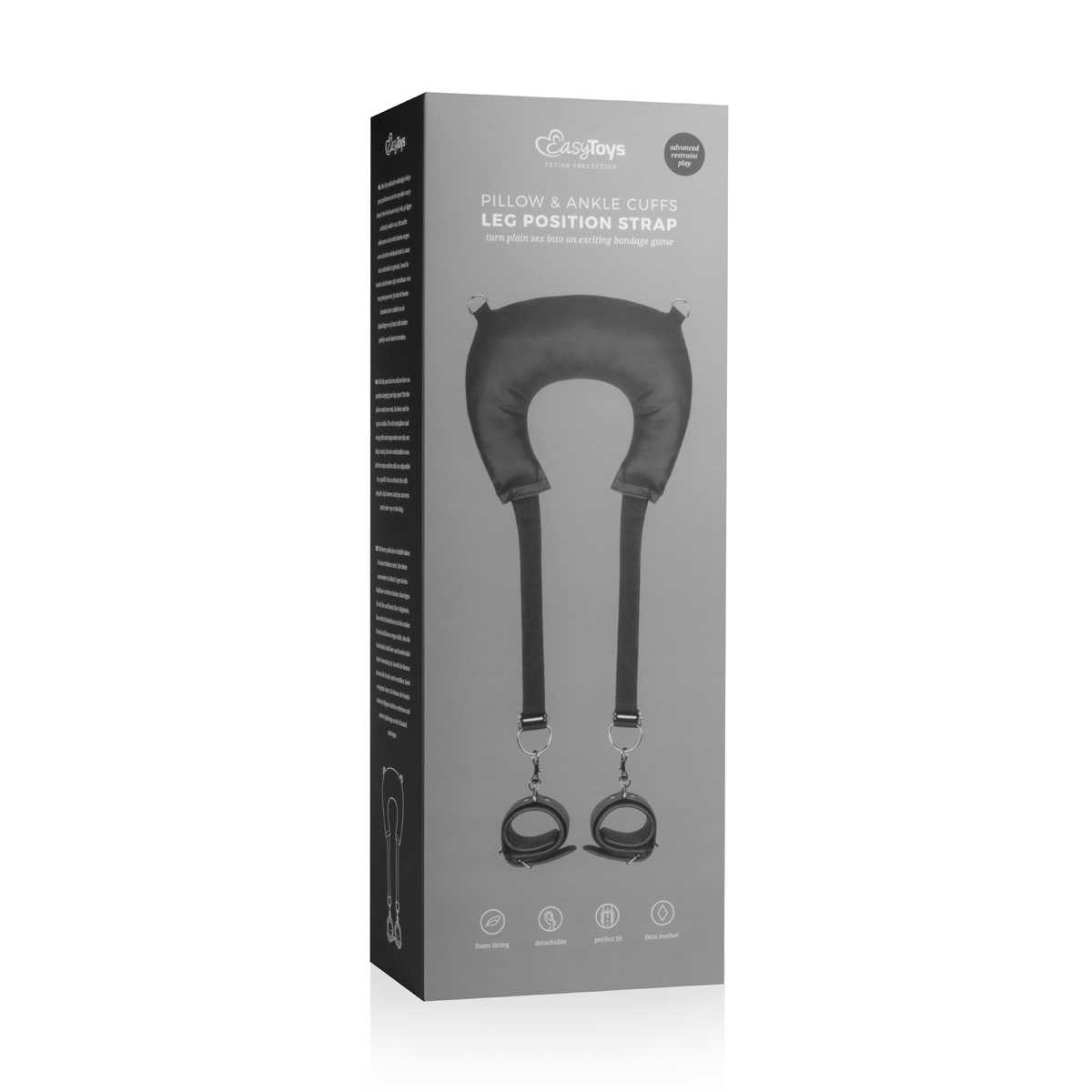 Beinpositioniergurt mit Nackenkissen und Knöchelfesseln – EasyToys Fetish