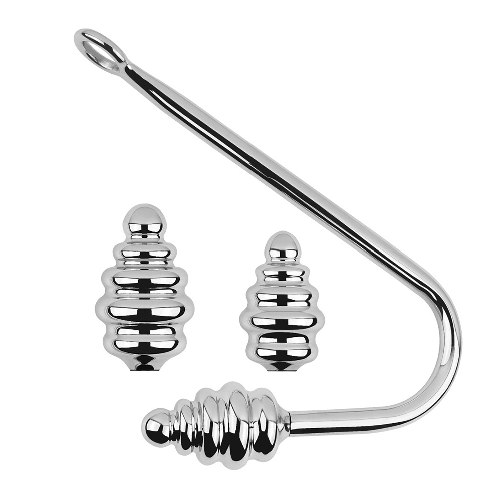 Bondage Hook aus Metall mit Analzapfen in drei Grössen
