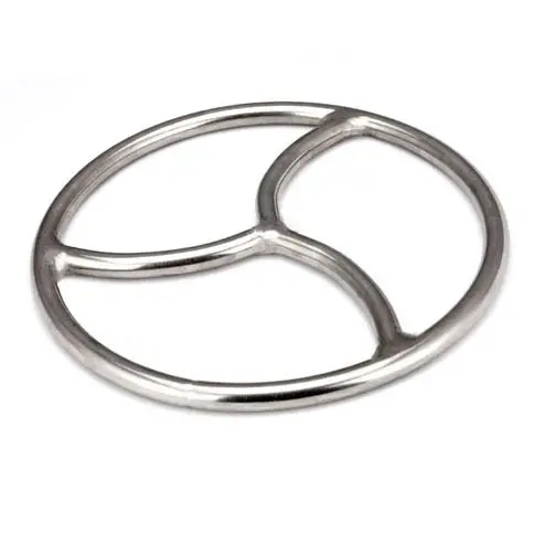 Bondage-Ring Dreigeteilt Edelstahl